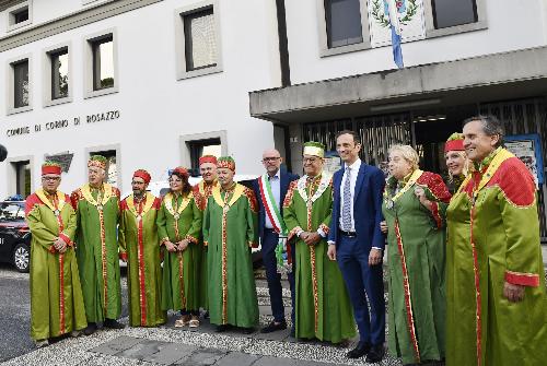 Il governatore del Friuli Venezia Giulia Massimiliano Fedriga all'apertura della 52esima Fiera dei vini di Corno di Rosazzo.