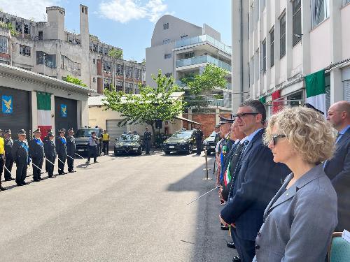 L'assessore regionale alla Sicurezza Pierpaolo Roberti partecipa alla celebrazione per il 249esimo anniversario di fondazione della Guardia di Finanza a Trieste