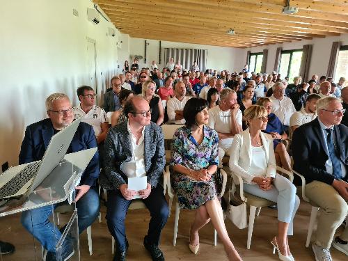 Il vicegovernatore Mario Anzil partecipa alla cerimonia di consegna delle benemerenze del Coni all'agriturismo Fossa Mala di Fiume Veneto
