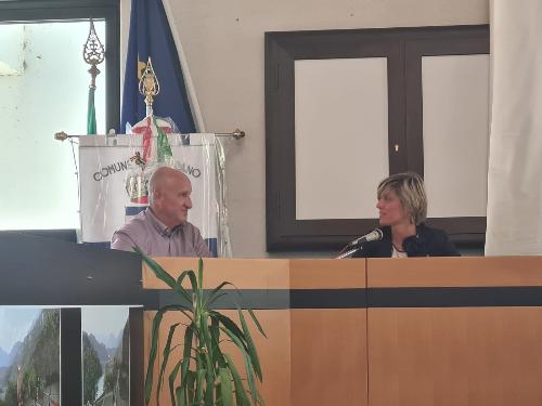 L'assessore regionale alle Finanze Barbara Zilli con il sindaco Gianluigi Colomba