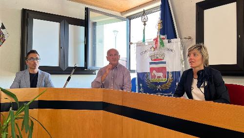 Zilli con il sindaco Colomba e il vicepresidente del Consiglio regionale Stefano Mazzolini
