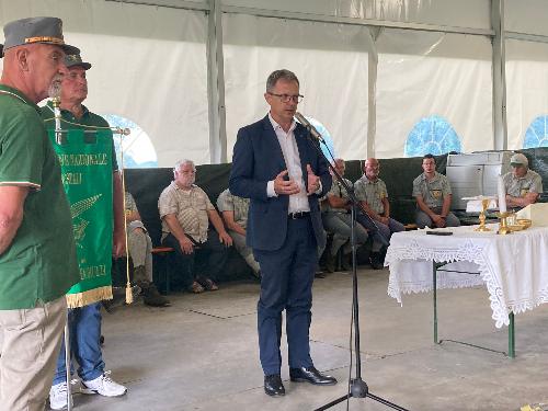 L'intervento dell'assessore alle Risorse agroalimentari, forestali, ittiche e montagna Stefano Zannier durante ll’evento in onore di San Giovanni Gualberto Celeste, svoltosi a Povoletto