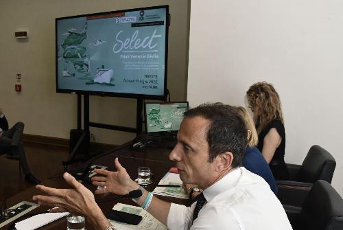Il governatore del Friuli Venezia Giulia Massimiliano Fedriga all'evento "Select Fvg"