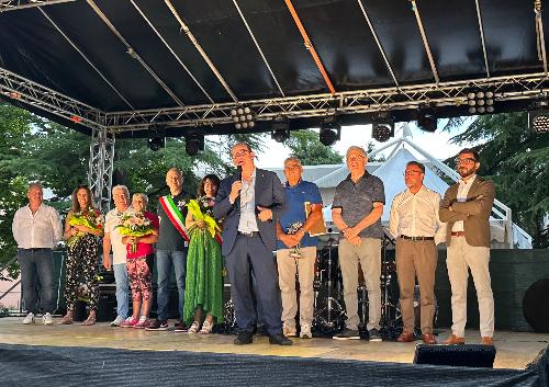 Il vice governatore con delega alla Cultura Mario Anzil all'inaugurazione della 63esima edizione del Festival di Majano.