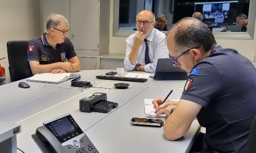 La videoconferenza con la Prefettura 