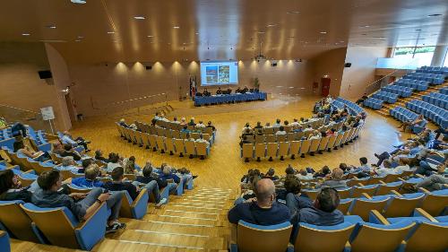 L’assessore regionale con delega alla Protezione civile Riccardo Riccardi a Udine nella sede della Regione di via Sabbadini all’incontro con i sindaci per l'emergenza maltempo.