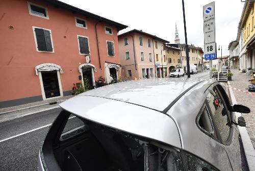 Danni della grandinata a Mortegliano