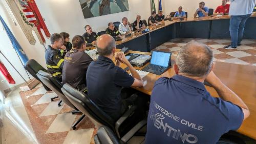 L’assessore regionale con delega alla Protezione civile del Friuli Venezia Giulia Riccardo Riccardi al Municipio di Mortegliano