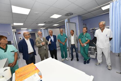 L'assessore Riccardo Riccardi all'Obi del Pronto soccorso di Cattinara