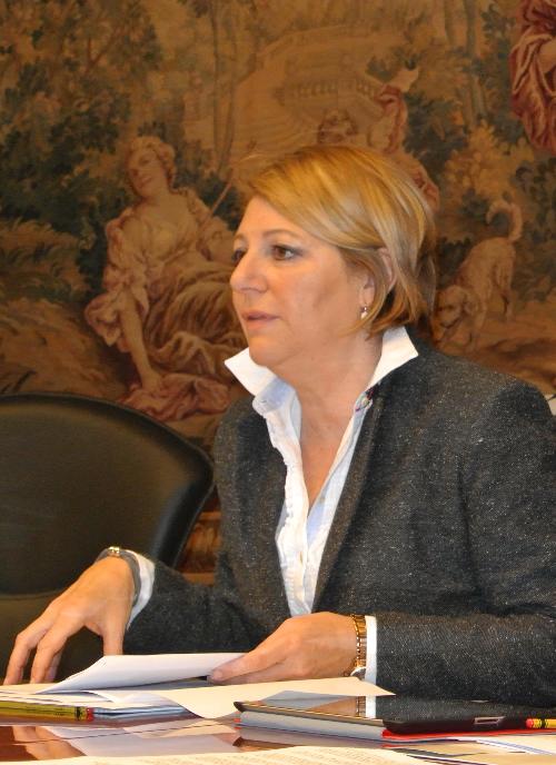 Maria Sandra Telesca (Assessore regionale Salute, Integrazione socio-sanitaria, Politiche sociali e Famiglia) durante la riunione della Giunta regionale - Trieste 17/01/2014