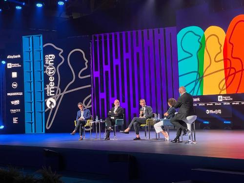Il governatore del Friuli Venezia Giulia Massimiliano Fedriga al Meeting di Rimini