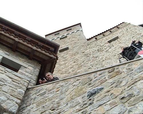 Il castello nel giorno dell'inaugurazione dei lavori di ricostruzione - Artegna 15/02/2014