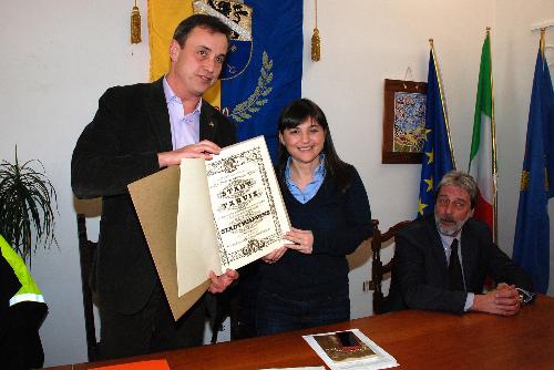 Renato Carlantoni (Sindaco Tarvisio) e Debora Serracchiani (Presidente Friuli Venezia Giulia) - Tarvisio 18/02/2014