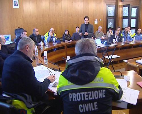 Paolo Panontin (Assessore regionale Protezione civile) nella Sala del Consiglio comunale - Codroipo 22/02/2014