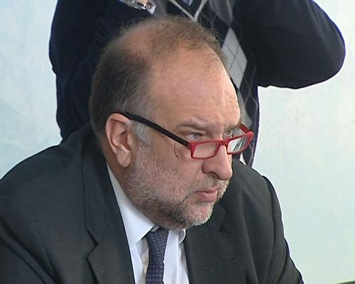 Roberto Cosolini (Sindaco Trieste) durante la riunione per la definizione degli spazi finanziari del Patto di stabilità interno, in Consiglio regionale - Trieste 26/02/2014