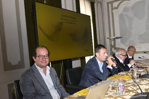 Il vicegovernatore Mario Anzil alla presentazione della 24esima edizione di Pordenonelegge a palazzo Montereale Mantica di Pordenone