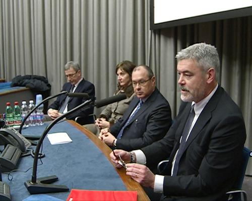 Lorenzo Pozza (Presidente Consiglio d'Amministrazione Insiel S.p.A.) e Paolo Panontin (Assessore regionale Funzione pubblica, Coordinamento Riforme), nella sede di Insiel - Trieste 05/03/2014