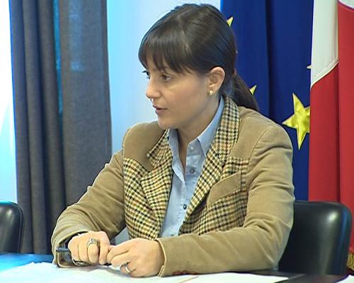 Debora Serracchiani (Presidente Friuli Venezia Giulia) nel corso dell'incontro con rappresentanti dell'autotrasporto - Udine 10/03/2014

