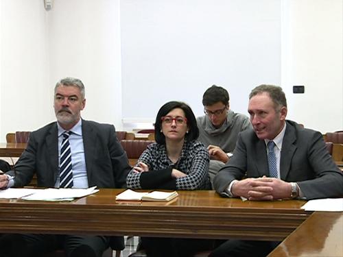 Gli assessori regionali Paolo Panontin (Protezione civile) e Sara Vito (Ambiente) e Americo Pippo (Presidente Consorzio Cellina-Meduna) - Ravedis 10/03/2014