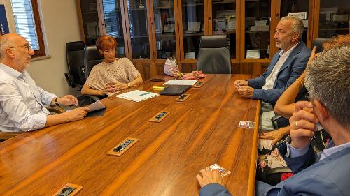 L'assessore alla salute del Friuli Venezia Giulia Riccardo Riccardi durante l'incontro con i vertici dell'Ordine degli psicologi Friuli Venezia Giulia a Palmanova.