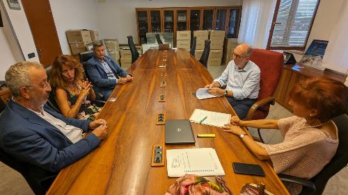 L'assessore alla salute del Friuli Venezia Giulia Riccardo Riccardi durante l'incontro con i vertici dell'Ordine degli psicologi Friuli Venezia Giulia a Palmanova.