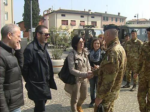 Corrado Della Mattia (Sindaco San Quirino), Giorgio Zanin (Deputato), Sara Vito (Assessore regionale Ambiente) e Fabio Polli (Generale, comandante Brigata corazzata Ariete) - Cordenons 17/03/2014