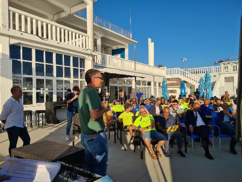 L'assessore regionale Pierpaolo Roberti interviene alla presentazione dell'attività di Trieste Atletica