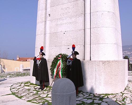 Le cerimonie per la "Giornata dell'Unità nazionale, della Costituzione, dell'inno e della bandiera", sul Colle di San Giusto - Trieste 17/03/2014