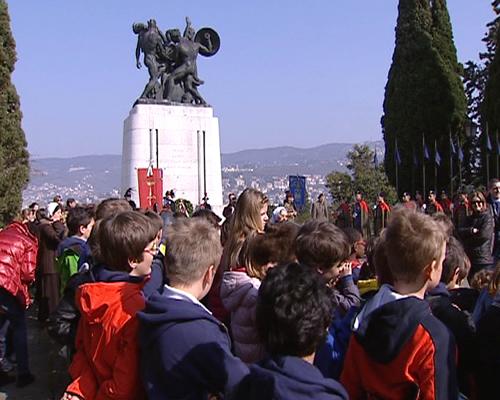 Le cerimonie per la "Giornata dell'Unità nazionale, della Costituzione, dell'inno e della bandiera", sul Colle di San Giusto - Trieste 17/03/2014