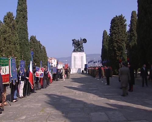 Le cerimonie per la "Giornata dell'Unità nazionale, della Costituzione, dell'inno e della bandiera", sul Colle di San Giusto - Trieste 17/03/2014