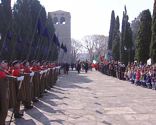 Le cerimonie per la "Giornata dell'Unità nazionale, della Costituzione, dell'inno e della bandiera", sul Colle di San Giusto - Trieste 17/03/2014