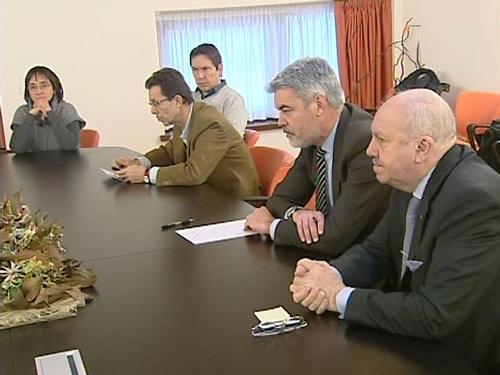 Paolo Panontin (Assessore regionale Autonomie locali) incontra i sindaci dell'Associazione della Conca Tolmezzina, in Municipio - Tolmezzo 03/03/2014