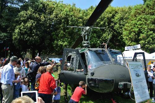 Allestimenti d'arma nella Cittadella dell'ottantasettesima Adunata nazionale degli Alpini, in parco Galvani - Pordenone 09/05/2014