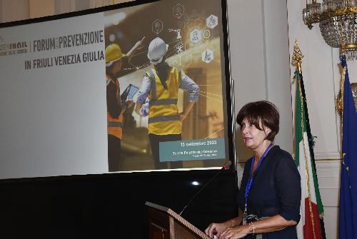 L'assessore regionale al Lavoro Alessia Rosolen interviene al Forum nazionale Inail della prevenzione a Trieste
