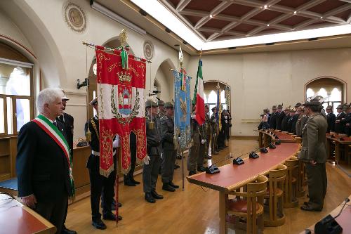 Cerimonia in Municipio della prima giornata dell'ottantasettesima Adunata nazionale degli Alpini - Pordenone 09/05/2014