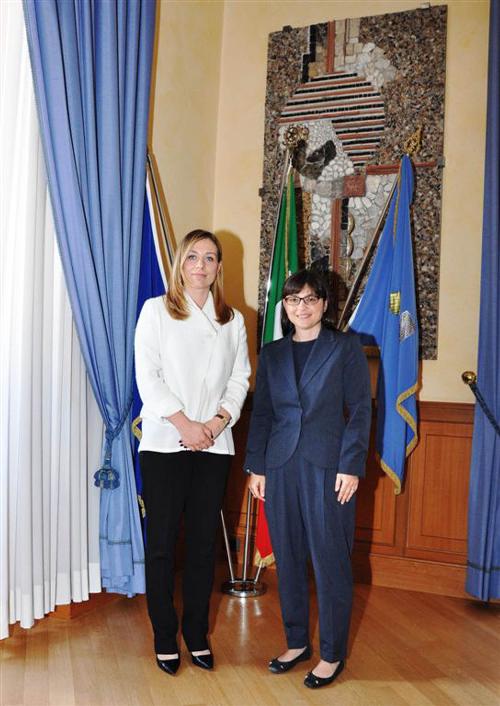 Ana Hrustanovic (Ambasciatore Repubblica di Serbia a Roma) e Debora Serracchiani (Presidente Regione Friuli Venezia Giulia) - Roma 20/05/2014
