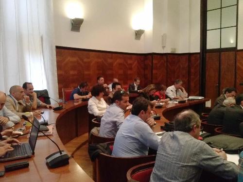 Loredana Panariti (Assessore regionale Lavoro) durante la riunione sulla vertenza Ideal Standard, al MiSE-Ministero dello Sviluppo Economico - Roma 22/05/2014