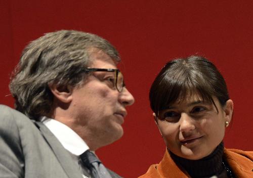 Giovanni Da Pozzo (Presidente CCIAA Udine) e Debora Serracchiani (Presidente Regione Friuli Venezia Giulia) in un'immagine d'archivio