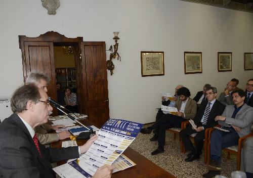 Gianni Torrenti (Assessore regionale Cultura) alla presentazione della "Settimana della Cultura Friulana" - Udine 28/05/2014