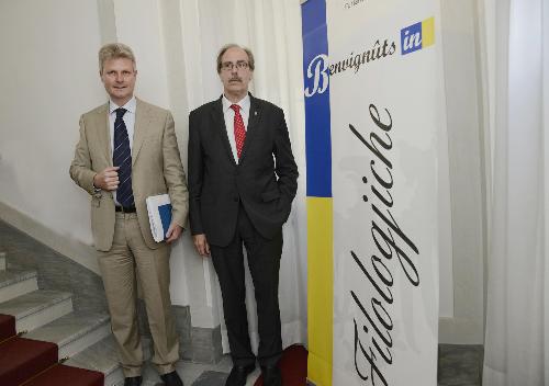 Federico Vicario (Presidente SFF-Società Filologica Friulana) e Gianni Torrenti (Assessore regionale Cultura) - Udine 28/05/2014