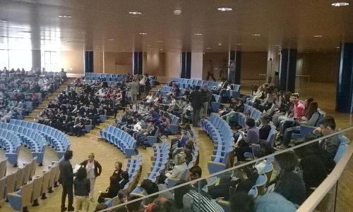 Auditorium della Regione Friuli Venezia Giulia durante le premiazioni del concorso "La scuola promuove la legalità fiscale" - Udine 29/05/2014