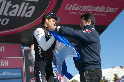 Franco Iacop (Presidente Consiglio regionale FVG) alla premiazione della XX Tappa del novantasettesimo Giro d'Italia - Monte Zoncolan 31/05/2014
