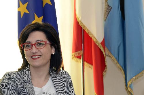 Sara Vito (Assessore regionale Ambiente) alla presentazione del nuovo portale Meteo FVG a cura di OSMER-Osservatorio Meteorologico Regionale dell'ARPA-Agenzia Regionale per la Protezione dell'Ambiente del FVG - Trieste 03/06/2014 