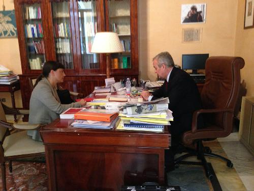 Debora Serracchiani (Presidente Regione Friuli Venezia Giulia) e Gianclaudio Bressa (Sottosegretario PCM-Dipartimento Affari regionali, Autonomie, Sport) - Roma 25/06/2014