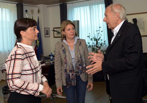 Debora Serracchiani (Presidente Regione Friuli Venezia Giulia) e Maria Sandra Telesca (Assessore regionale Salute) incontrano Ettore Romoli (Sindaco Gorizia) - Udine 26/06/2014