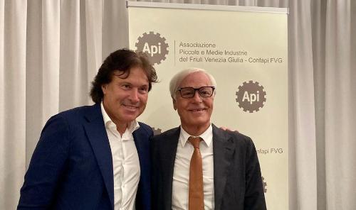 L'assessore regionale alle Attività produttive Sergio Emidio Bini con il presidente di Confapi Fvg Massimo Paniccia