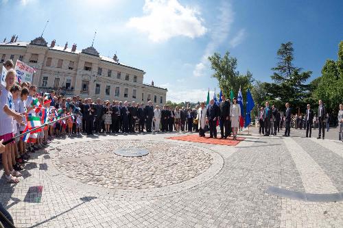 L'incontro tra i Capi di Stato Giorgio Napolitano (Italia) e Borut Pahor (Slovenia) nella Piazza della Transalpina - Gorizia 07/07/2014