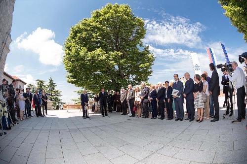 L'incontro tra i Capi di Stato Giorgio Napolitano (Italia) e Borut Pahor (Slovenia) al Santuario del Monte Santo (Sveta Gora) - 07/07/2014