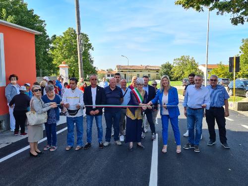 L'assessore Amirante a Ragogna per l'inaugurazione di via Monte Grappa al termine dei lavori di messa in sicurezza