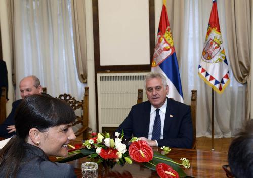 Debora Serracchiani (Presidente Regione Friuli Venezia Giulia) e Tomislav Nikolić (Presidente Repubblica di Serbia) - Belgrado 08/07/2014